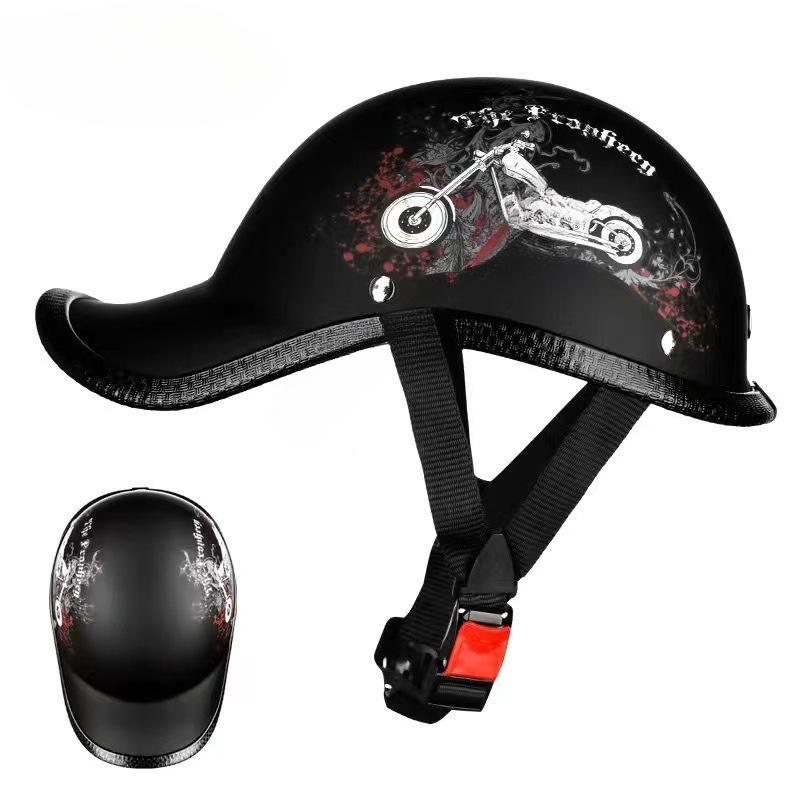 Retro Electric Scooter Flip-up Helmet - Lightweight, Personalized, Universal Fit for Men