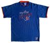 Vtg 80s Logo 7 New York Mets T Shirt Single Stitch Double Layer Sleeve Collar L