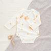 Nordic Style Summer Baby Cotton Romper Set – Ultra-Thin Long Sleeve Onesie with Boneless Hip Wrap