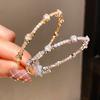 ZAKOL Korean Fashion Sparkling Geometric Heart Zirconia Bracelets for Women Elegant Wedding Party Jewelry Birthday Gift