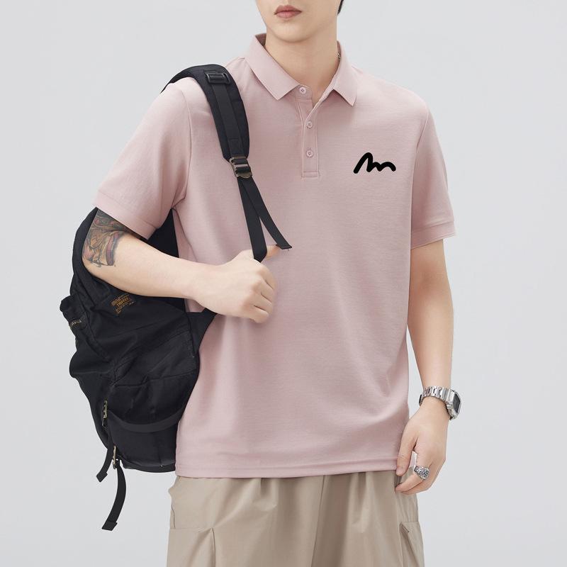 Summer Thin Three-dimensional Silicone Printed Short-sleeved POLO Shirt Men's T-shirt Top