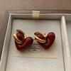 Red Beaded Love Earrings Earrings Premium Classic Flourishing Festive New Earrings