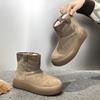 Women's Snow Boots Winter Fleece-lined Warmth Women Boots Large Size Round Toe Comfortable Female Short Boots