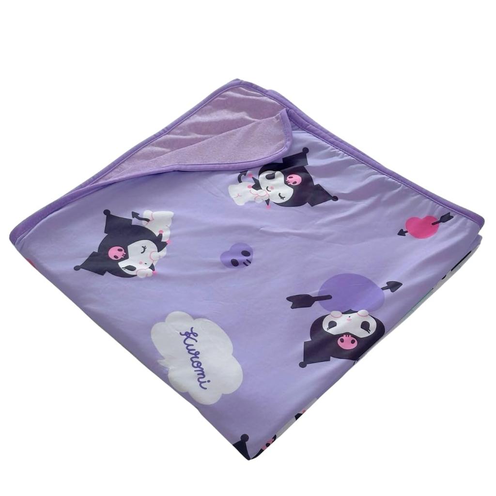 Sanrio character Kuromi cooling towel 140 x 190 large for dust mite single summer blanket, cm, size, children, reversible, moisture-wicking,