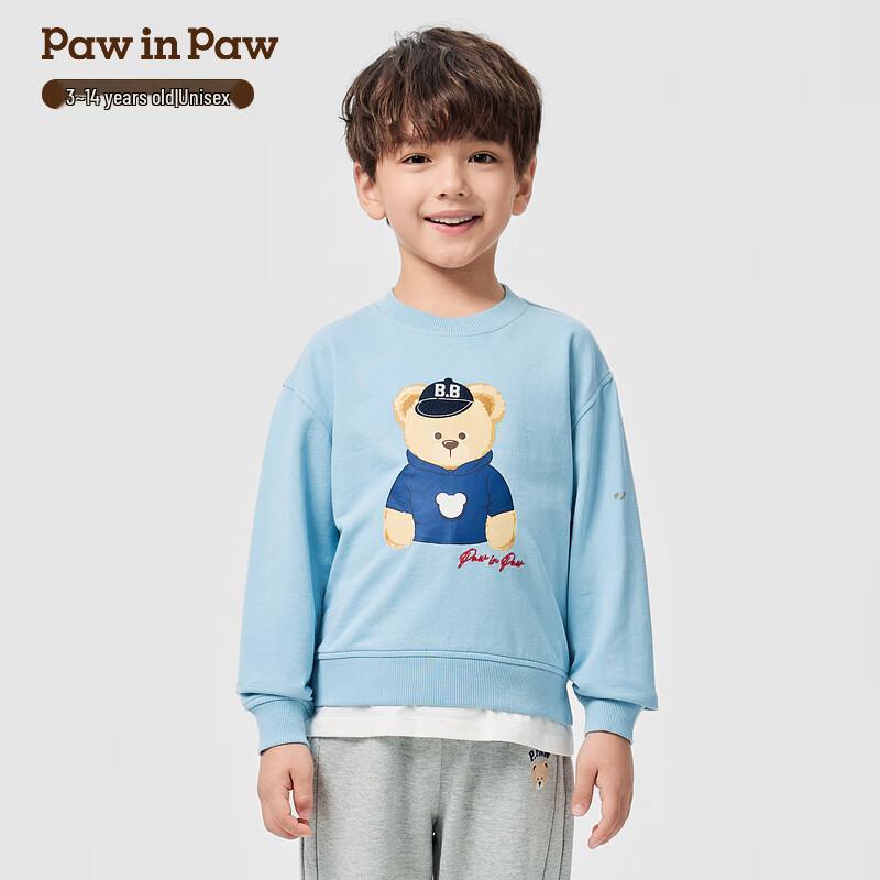 PawinPaw Cartoon Bear Unisex Kids Round Neck Sweatshirt 120
