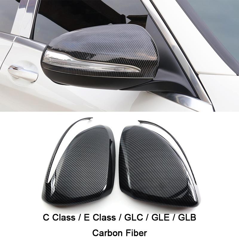 

Carbon fiber Car Side Rearview Mirror Cover Caps Shell For Mercedes Benz C E W205 W213 GLC X253 GLB X247 GLE W167 Accessories B1-C E GLB GLC GLE