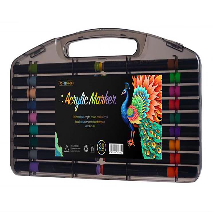 Akrylový fix s měkkým hrotem Black Box - Rychleschnoucí, Vrstvitelný, Nekrvácí, Ideální pro dětské DIY umění a graffiti malbu.