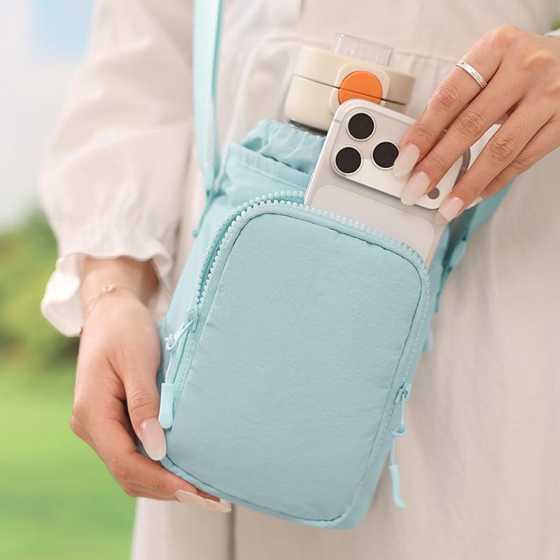 Casual Sports Water Bottle Bag Outdoor Travel Cup Sleeve With Phone Pocket Yueman Leisure Water Bottle Crossbody Bag