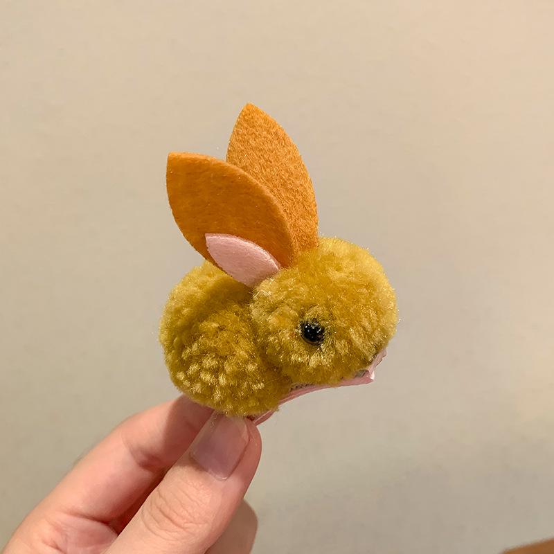 3D Plush Rabbit Hair Clip for Girls - Cute Hair Accessory