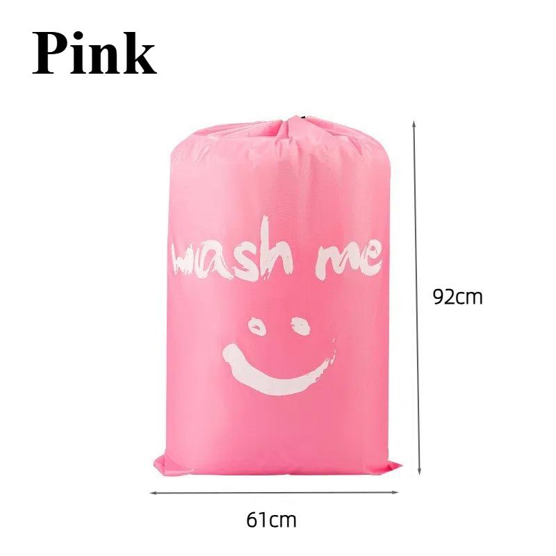 

Large Drawstring Laundry Bag - Durable Polyester Material, Oval and Rectangular Designs, Suitable for Travel and Home Storage