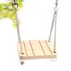 Wooden Hanging Swing Hammock Hamster Squirrel Parrot Pet Chain with Bell Toy