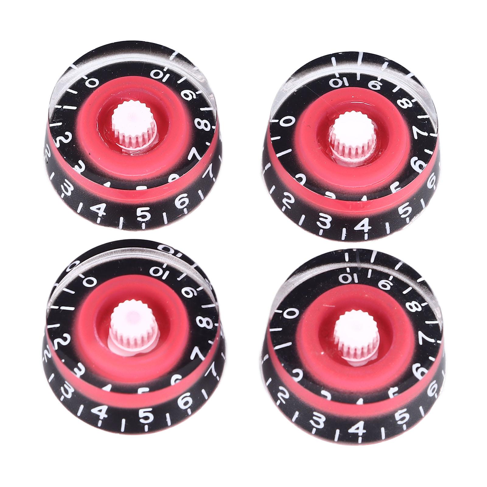 

Набор из 4 шт. ручек для электрогитары, акриловые ручки регулировки громкости и тона, замена ручек управления гитарой для LP красный