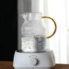 High Borosilicate Glass Teapot Set with Vertical Stripes for Cold Brew in Living Room