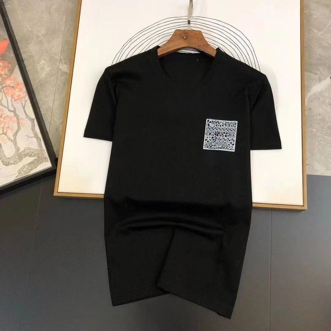 

2025 Summer Latest Luxury Brand Y2K Top T-shirt Pure Cotton Flat Print Large Size Short-sleeved Casual Men s and Women s T-shirt S