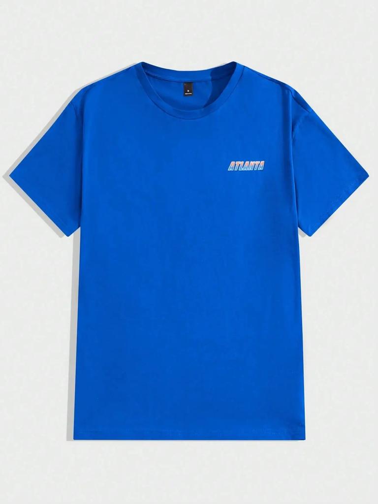 Atlanta Racing Muscle Car Street Grafik Herren T-Shirts Baumwolle Übergroß Kurzarm Lockeres T-Shirt Atmungsaktive Freizeit-Tops