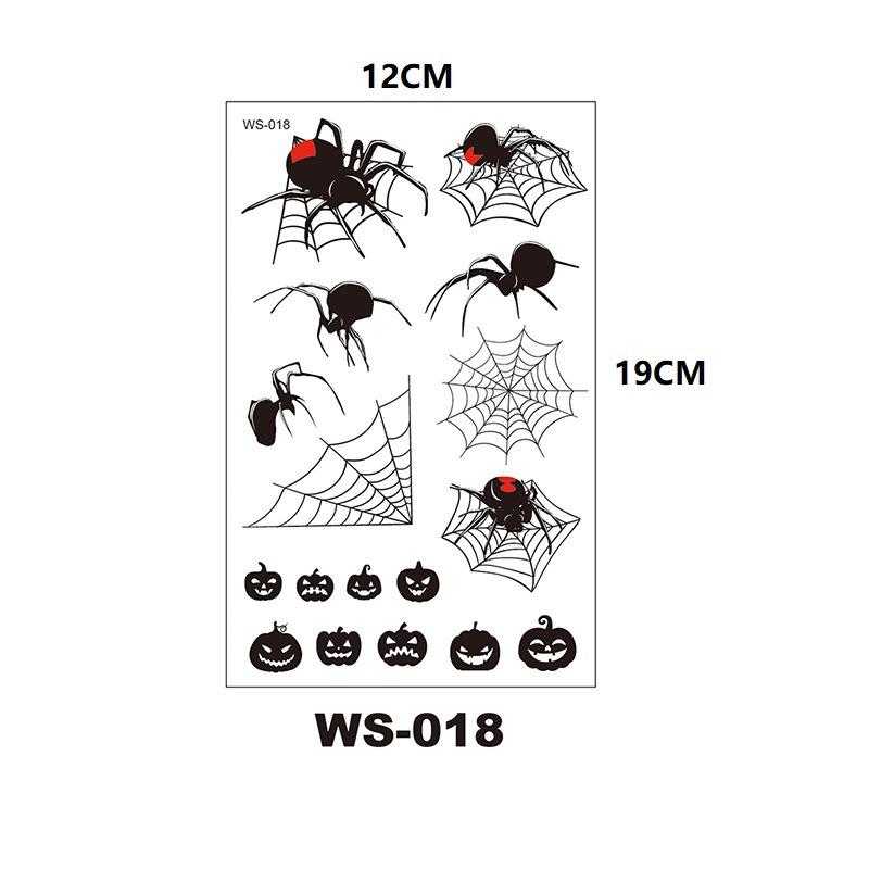 Halloween Spider Scar Funny Prank Simulation Temporary Disposable Tattoo Sticker