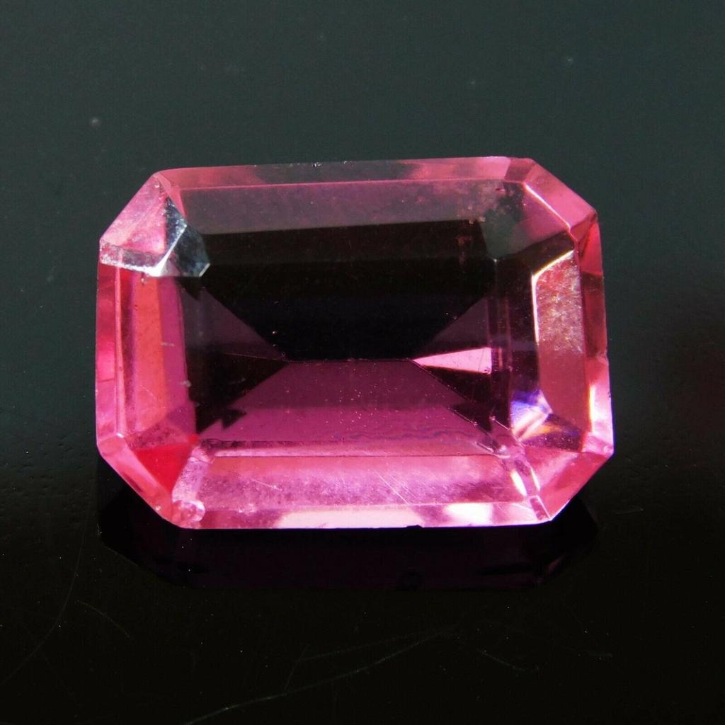 Loser PINKER Saphir NATÜRLICHER Edelstein 5,25 Karat Smaragdschliff AAA+ ZERTIFIZIERT