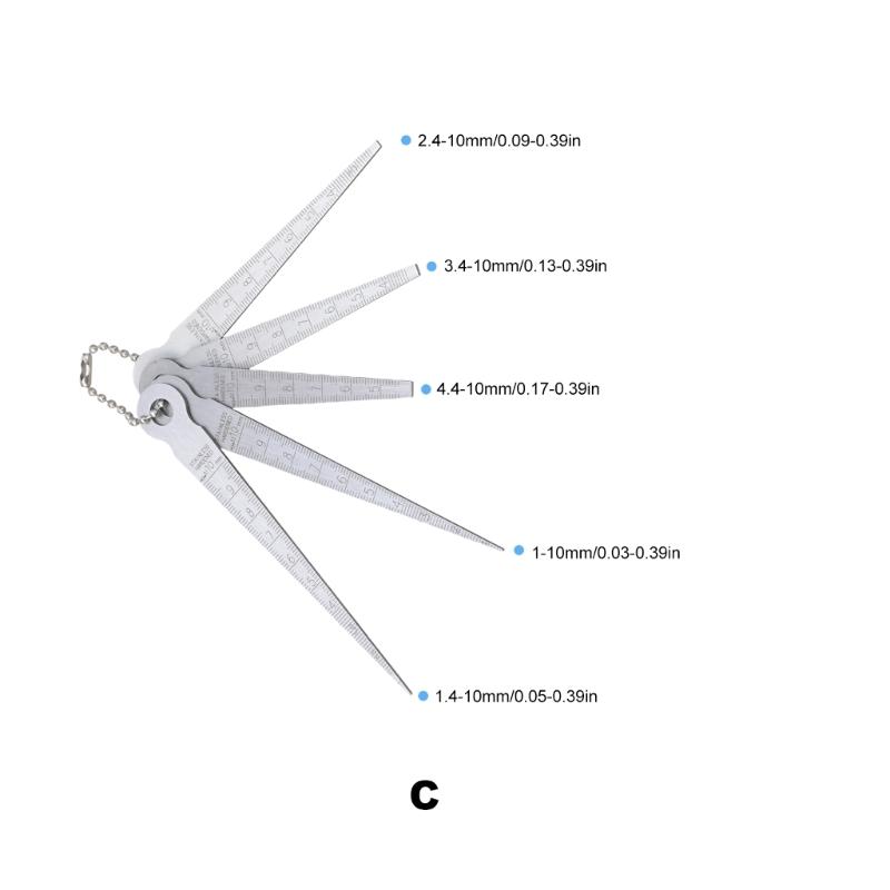 Industrial Steel Feeler Gauges Set Precisions Space Inspection Tool Measuring Tool for Welding Automotive & Furniture Repair