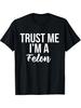 Funny "Trust Me, I'M a Criminal" Prison Humor T-Shirt - Loose Fit, Casual Street Style Short Sleeves, Black Crew Neck with a Striking White Print, Sui
