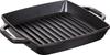 Grill Square Black Grill Double Cast IH Compatible Japanese Grill Frying Pan "Pure 23cm" Pan, Handle, Iron, Enamel, [Official Retailer] &
