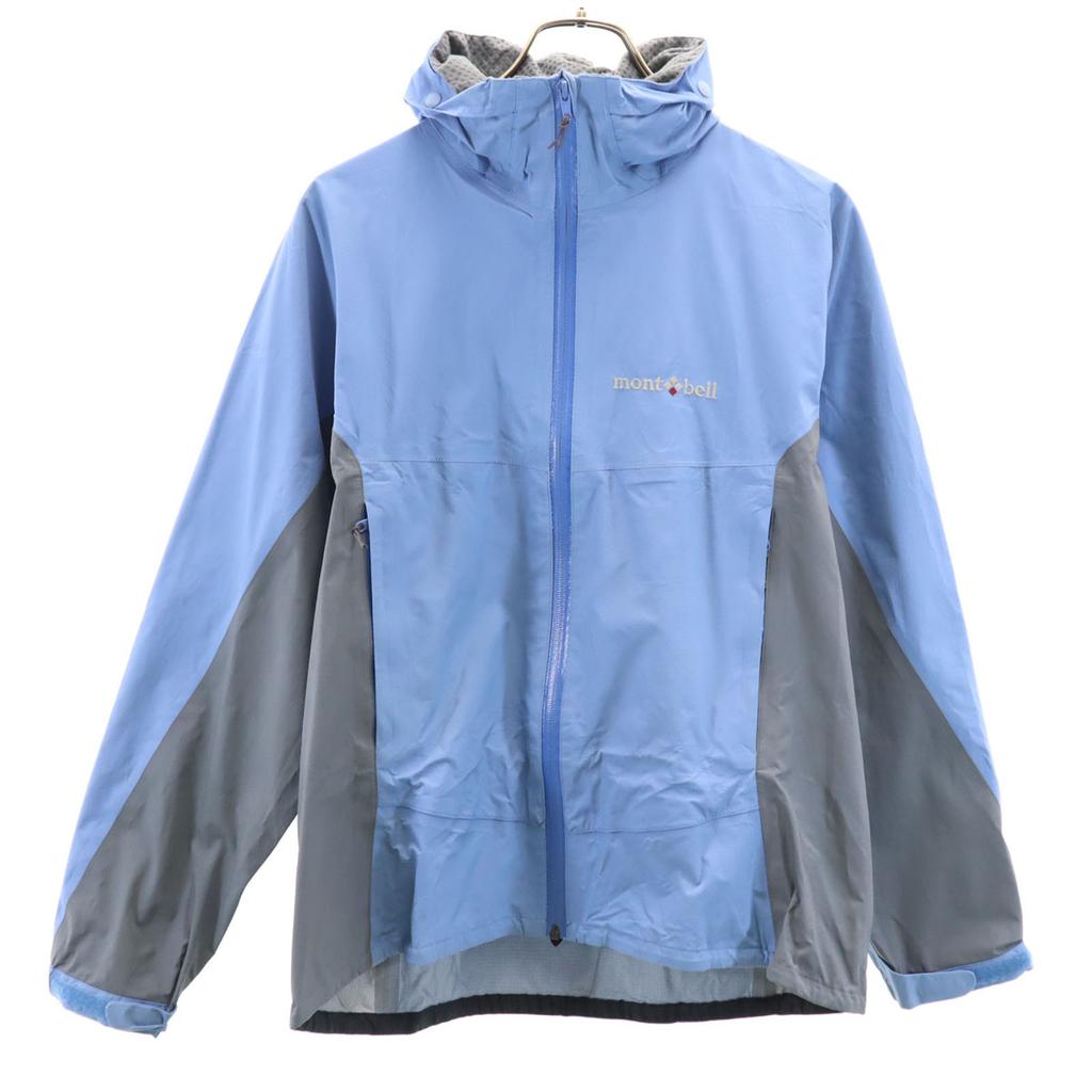 mont-bell Rain Jacket L Blue With Storage Bag Women Used