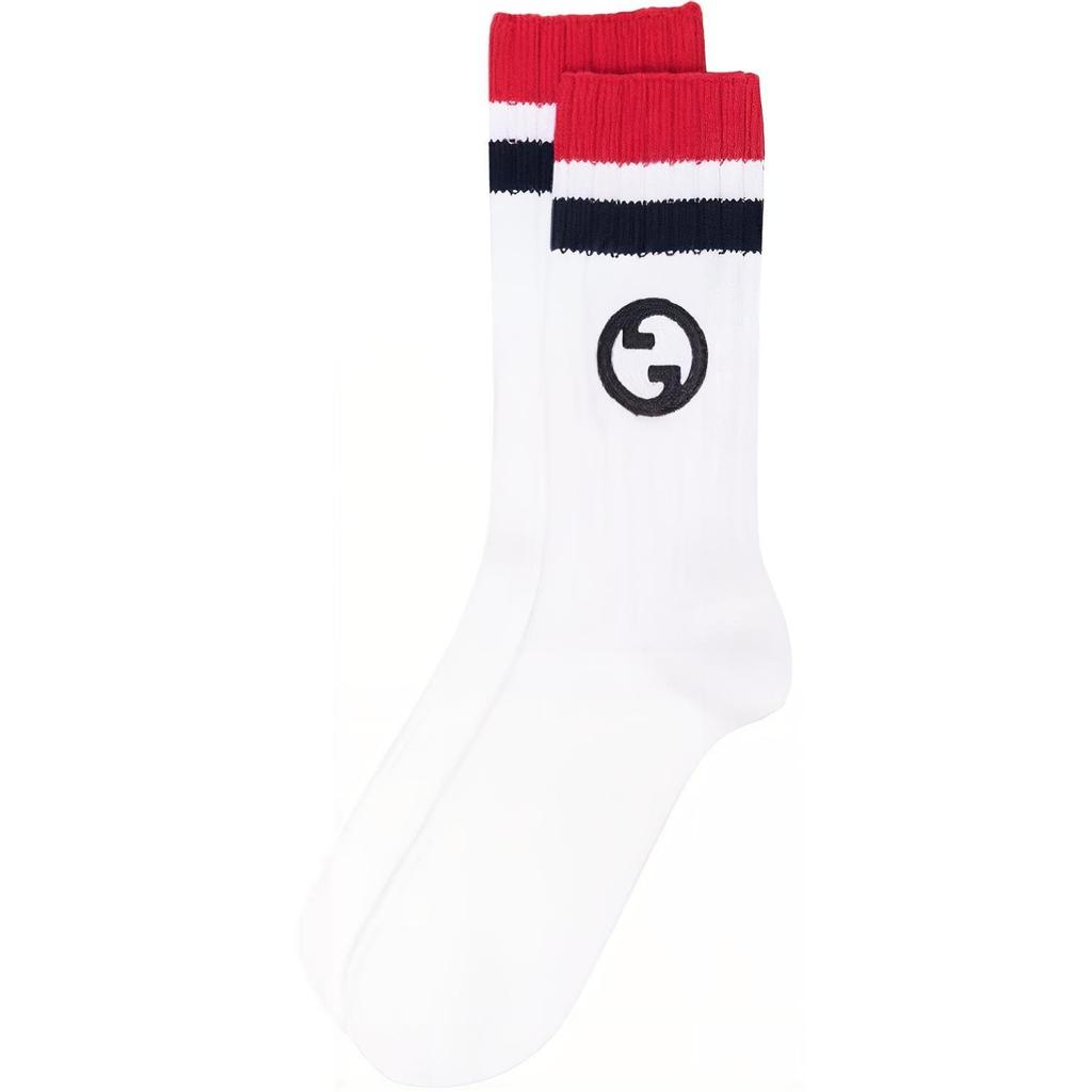GUCCI Logo Embroidered Ribbed Socks 7415814-GAGC-9268