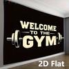 VIKAMA Willkommen im Fitnessstudio Wandteppich Retro-Industriedesign Perfekt für Fitness-Dekor Heim-Fitnessstudio Wandgestaltung und Fotokulissen
