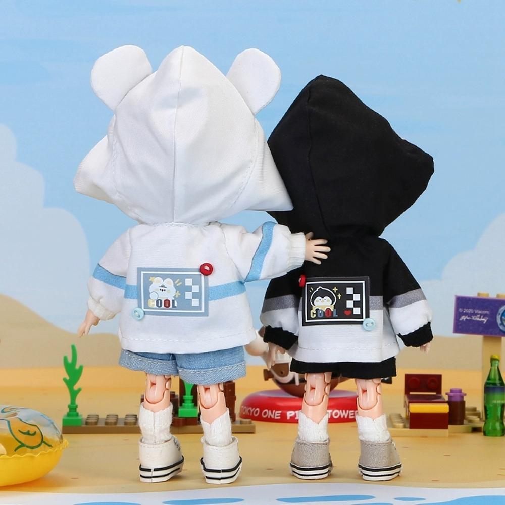 OB11 Doll Penguin Jackets Suit Bear Clothes And Pants Suit For Ob11 1/12 Doll Outfit Daily Casual Accessories For Children Diy