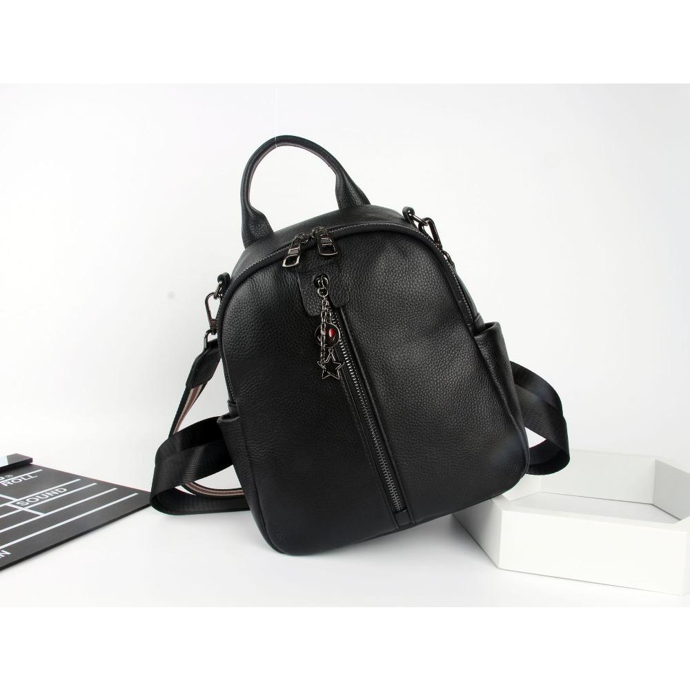 Cowhide Women's Backpack, Fashionable Versatile Travel Schoolbag, Dual-purpose Soft Leather Bag, Fashionable Versatile