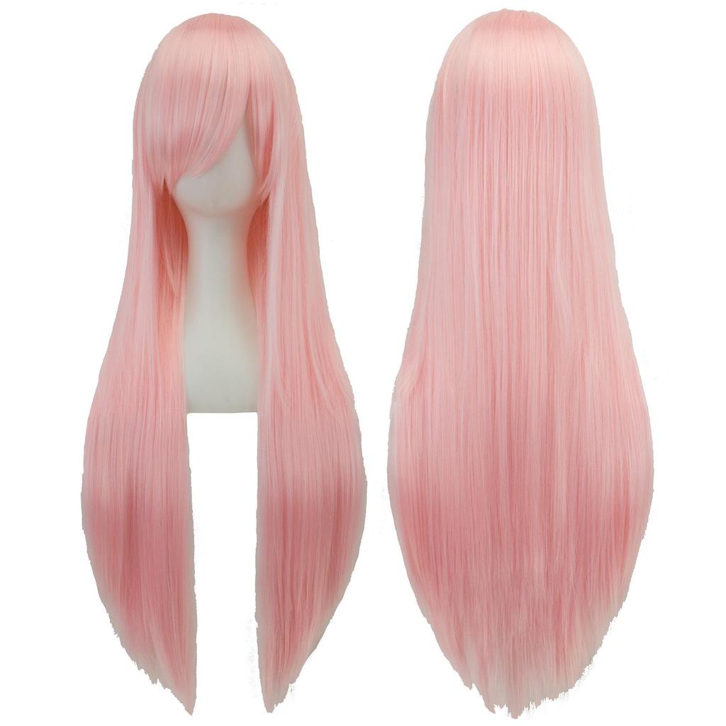 80cm Long Colorful Anime Cosplay Wig - Versatile, High-Temperature Resistant, Straight Hair