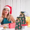 10Pcs Xmas Drawstring Gift Bags Christmas Candy Pouches Bright Festive Colors Wear Resistant Pe Material Easy Seal Party Favor
