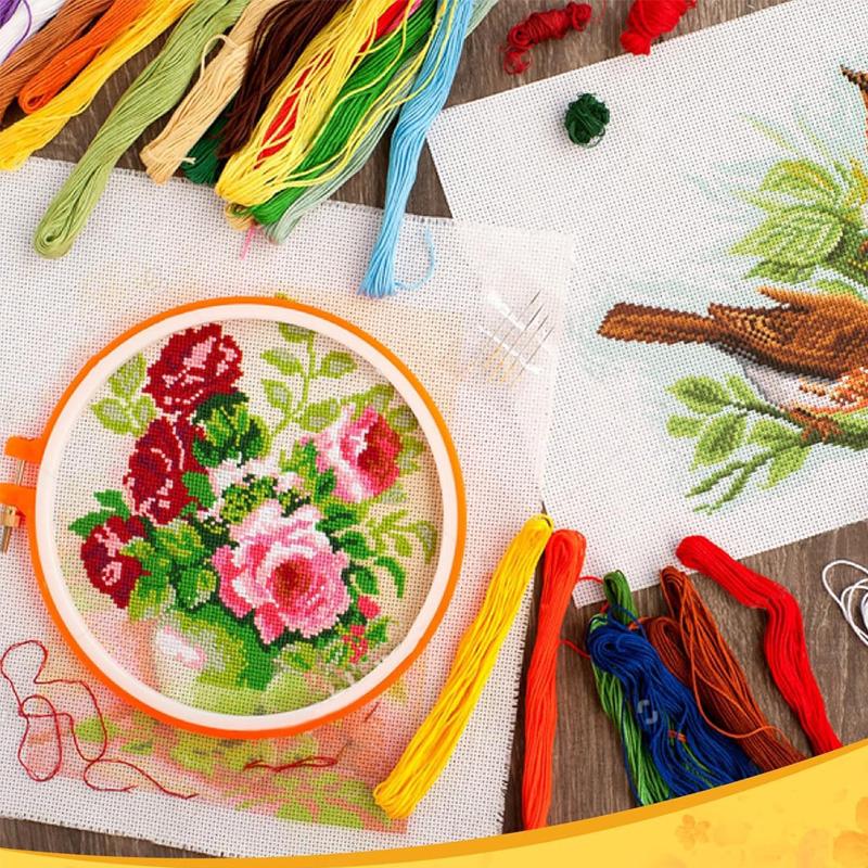 50/100/200 Skeins Per Pack Rainbow Color Embroidery Floss Cross Stitch Threads Cotton Floss Craft Yarn For Bracelet Making DIY