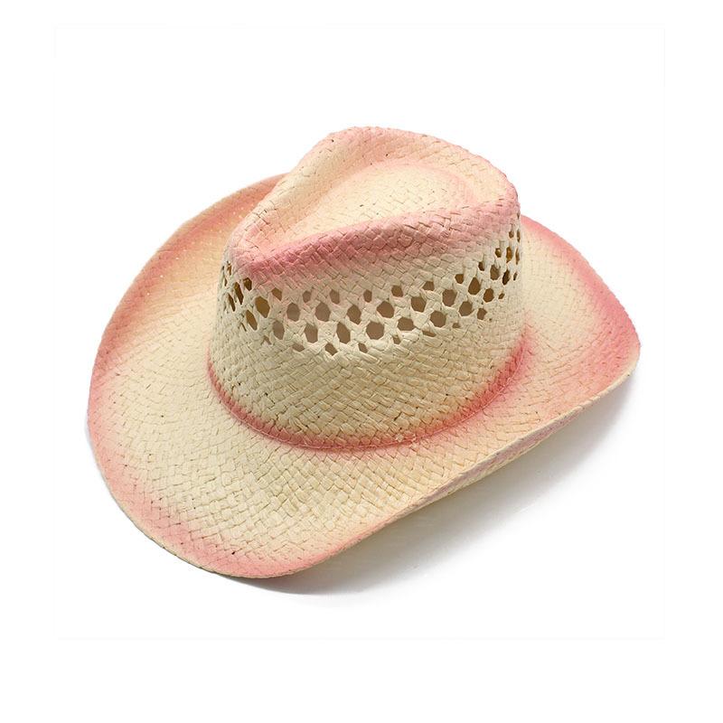Outdoor Seaside Sunshade Spray Paint Western Cowboy Hat Straw Hat Big Edge Jazz Hat