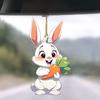 Car Acrylic Delightful Accessories Cute Easter Bunny And Carrot Hangings For Cars
