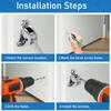 Kickdown Door Stoppers Zincs Alloys Foot-Operated Levers Door Stop Nonslip Rubber Regulable Door Holder Hardware