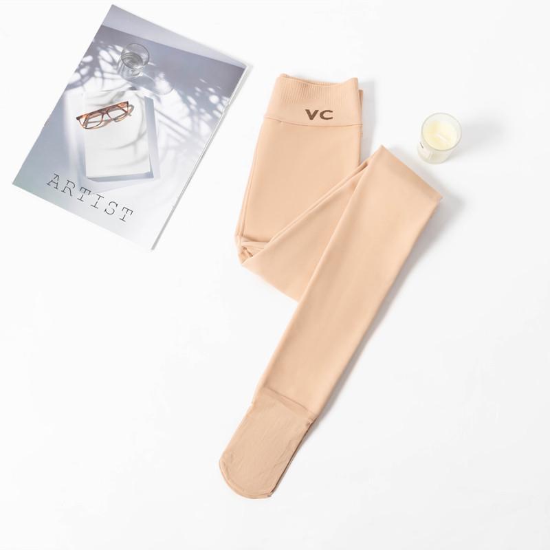 Ocieplane rajstopy modelujące talię: Zimowe damskie piękne rajstopy imitujące gołe nogi