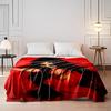 Mysterious Woman In Red for All Seasons Blanket Lunch Break Throw Gift