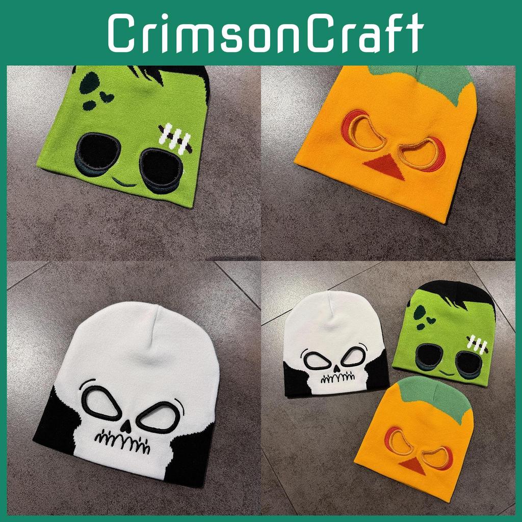 Skull Halloween Pumpkin Pattern Knitted Cap With Show Eyes Fashion Hat Casual