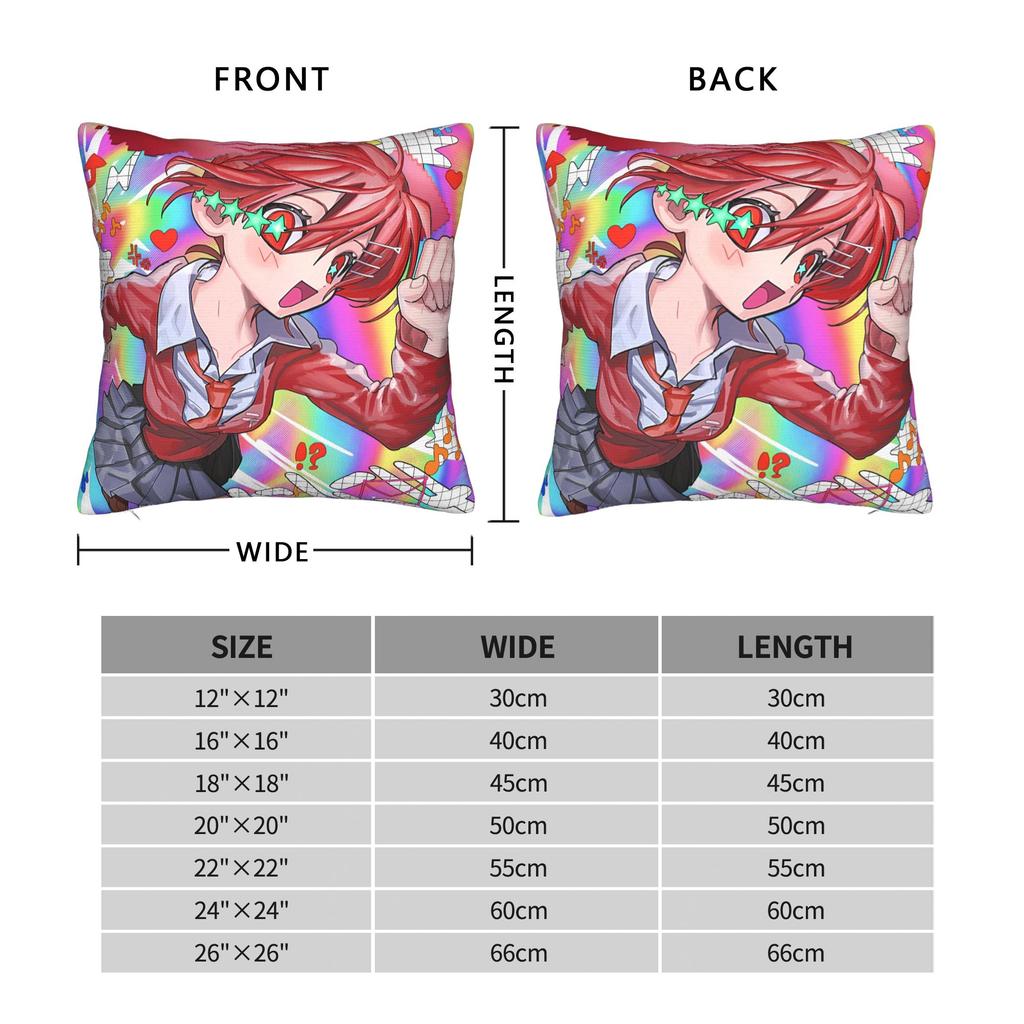 Teto Kasane Chibi Cartoon Anime Pillow Cover Print Cushion Cover Novelty Pillow Case For Sofa Home Decoration