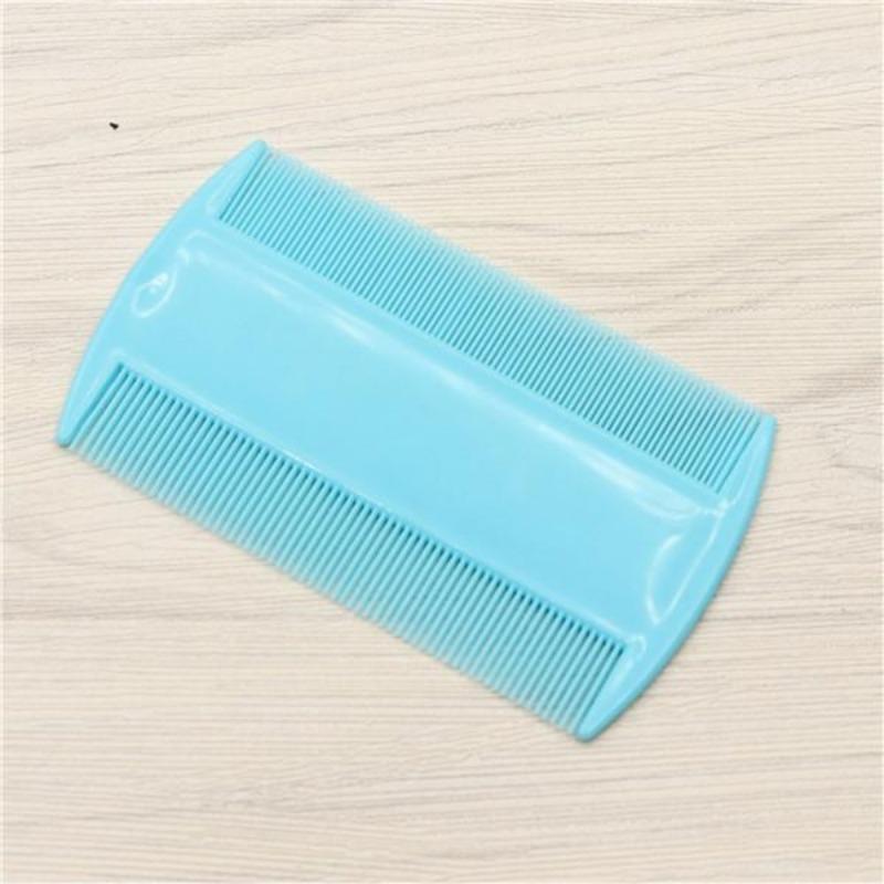 Grzebień dla zwierząt Plastikowy ruszt Dwustronny, gęsty, ząbkowany, dwurzędowy grzebień na pchły grzebień do czyszczenia i pielęgnacji wszy Grzebień na pchły grzebień