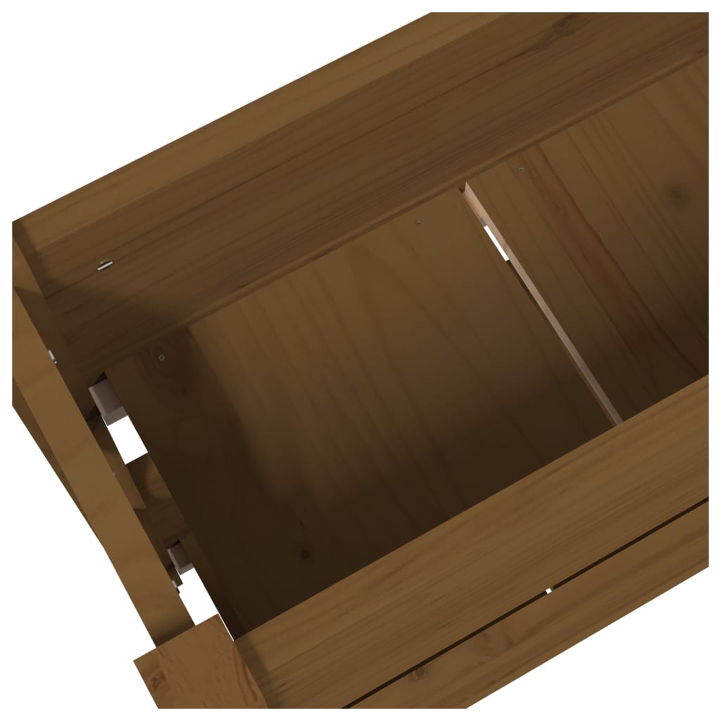 Planter Box Honey Brown 77 X 25 X 66 Cm Solid Pine Wood