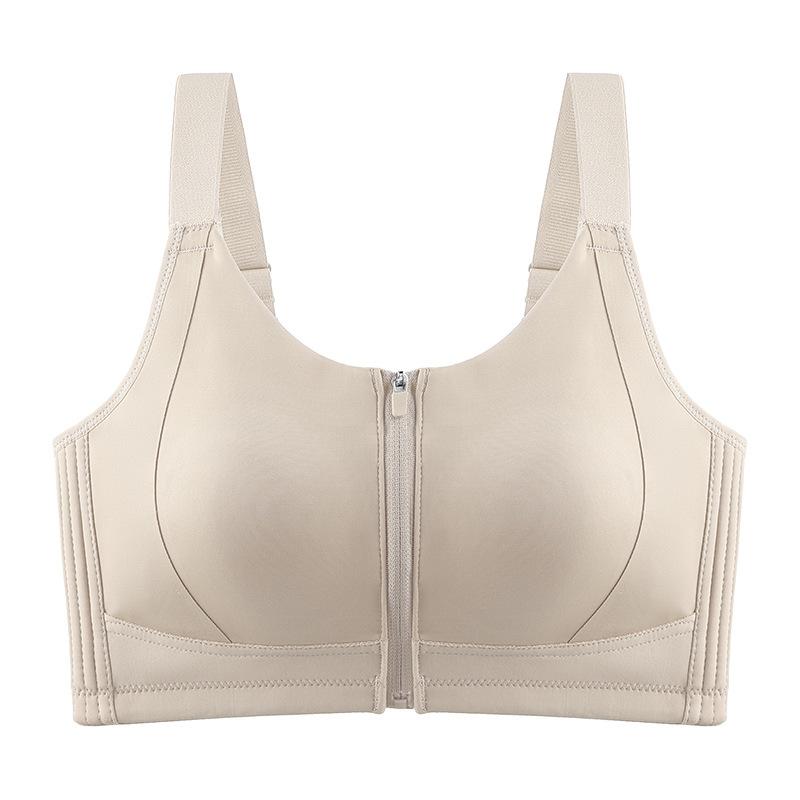 Shaping Bra Women's Lift Top Support Bra Women's Gathering Bra Anti-sagging Secondary Breasts Front Zipper Bra