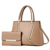 Pu Spliced Woman Bag Large Capacity Handheld Tote For Travel And Casual Use