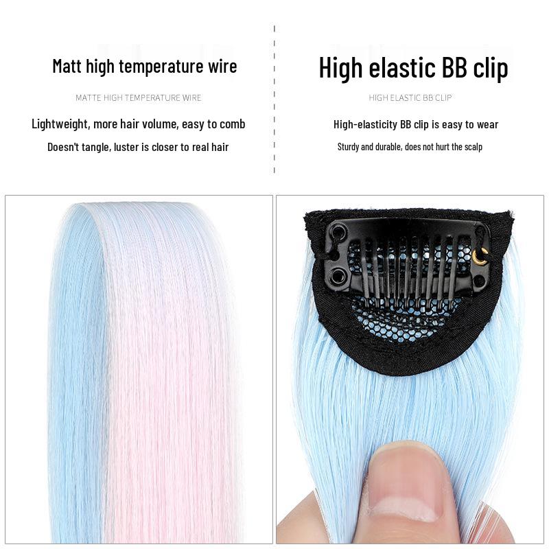 Gradient Color Women's Long Straight Highlight Hair Extension Piece