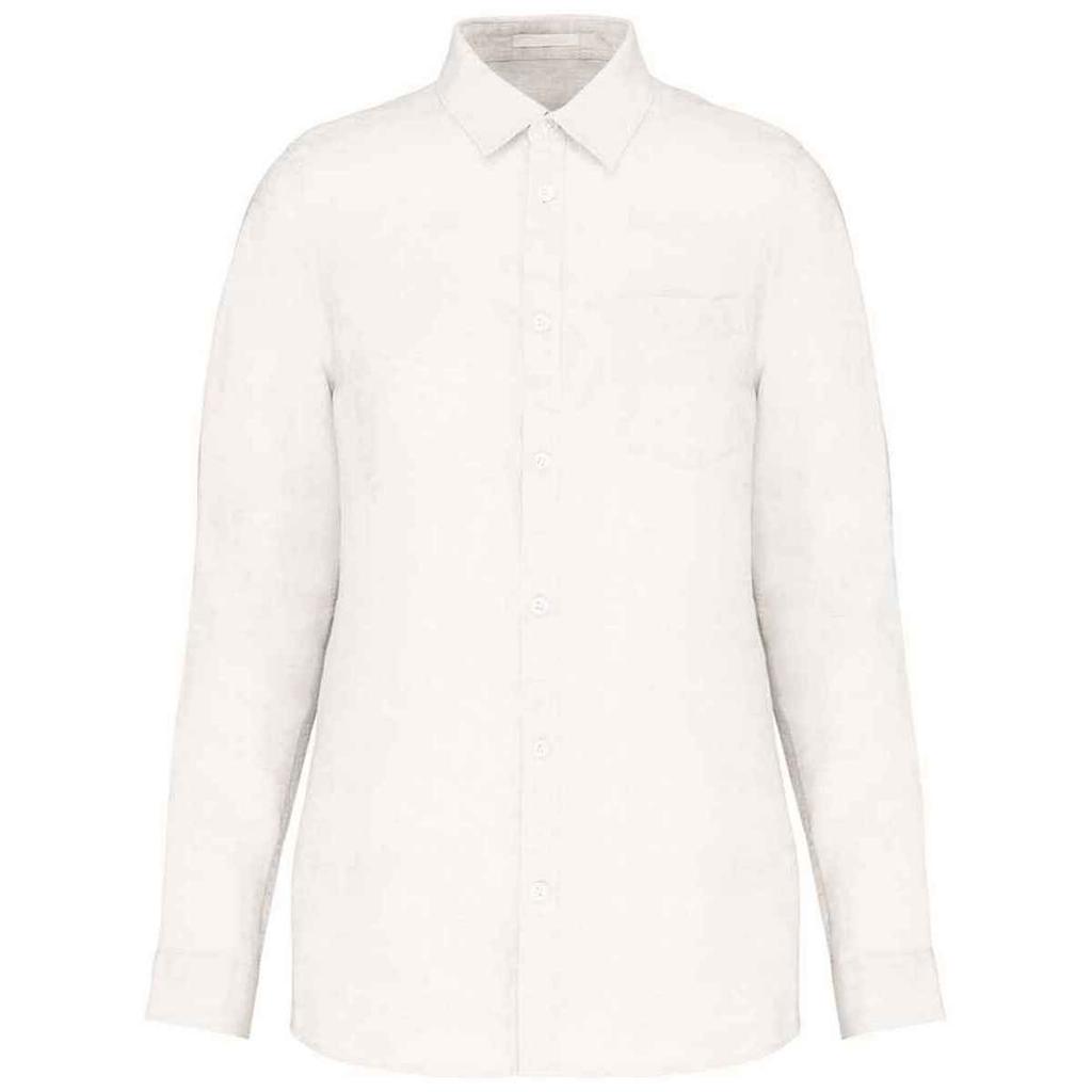 Spasso Womens/Ladies Linen Long-Sleeved Shirt