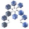 Artistic Crafted Flower Crystal Pendant Set Natural Stone Flower Pendant Charm For Handmade Jewelry And Necklace