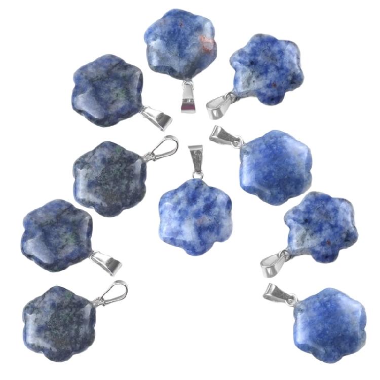 Набор из 10 шт. Подвески-шармы Цветок из Кристалла Кварца Уникальный Кулон-цветок из Кристалла Кварца Ассорти Для Художественных Дизайнов Украшений