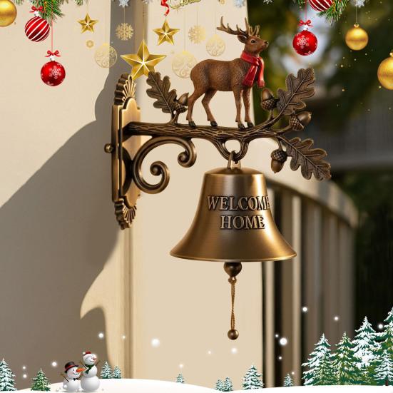 Christmas Welcome Doorbell Santa Claus Reindeer Snowman Penguin Cookie Man Door Bell Home Office Entrance Decorative Bell