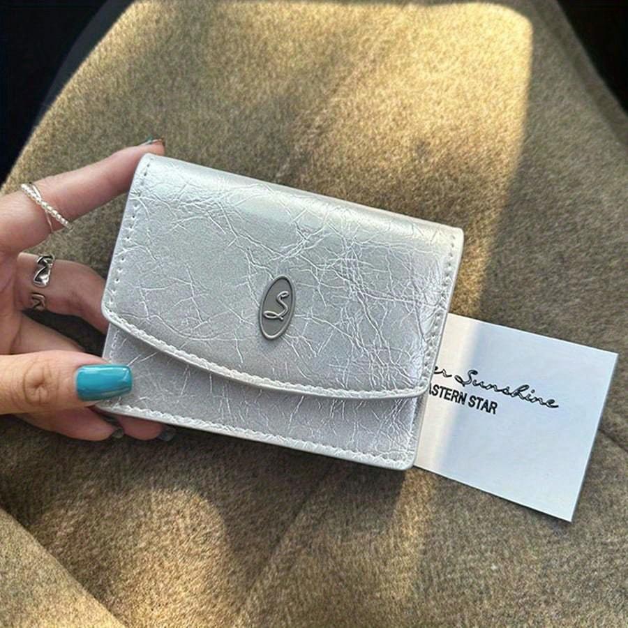 

Кошелек Многоцветный с треснувшим узором Вместительный кошелек для карт Визитница Кредитница Держатель для карт серебряный