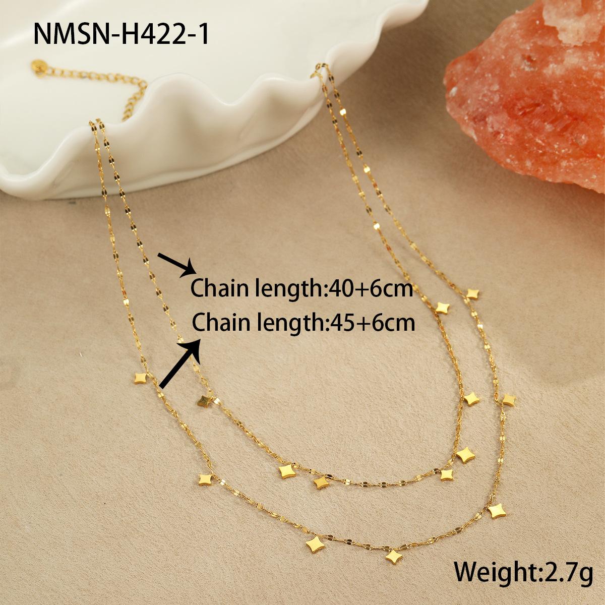 Double Layer Necklace Minimalist Elegant Choker Fashion Jewelry 18K